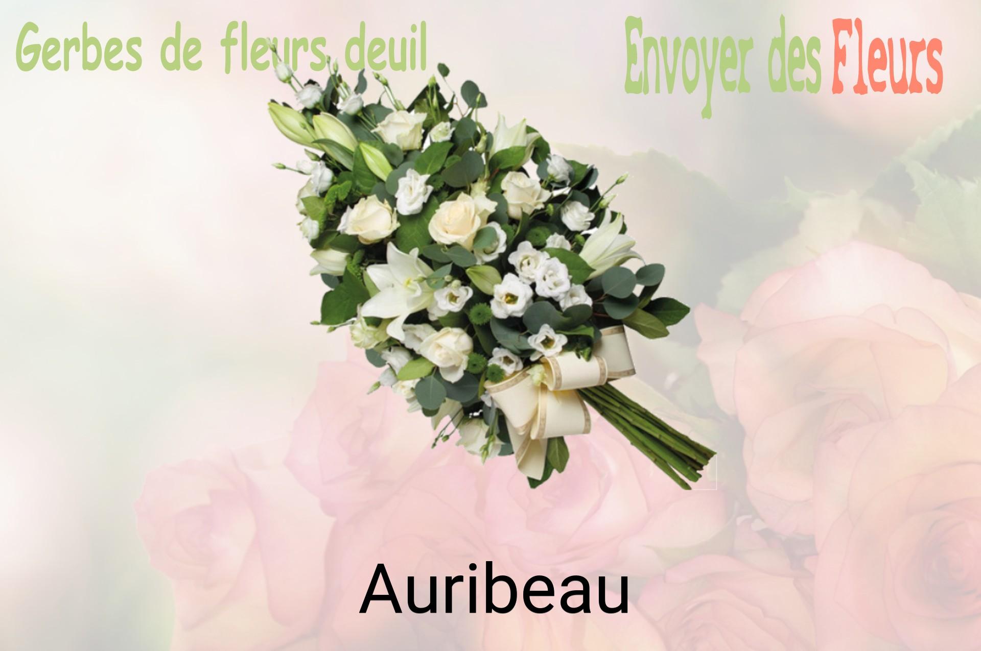 Gerbe de fleurs de deuil livrée à Auribeau